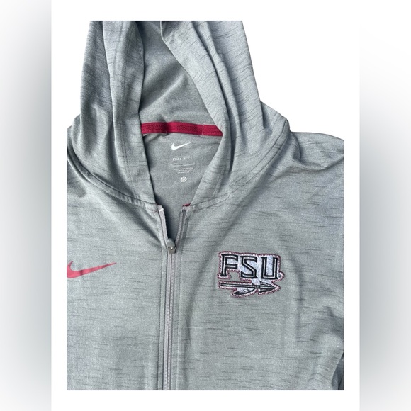 Men’s Large Nike On Field Florida State Seminoles Full Zip Hooded Jacket - Picture 2 of 4